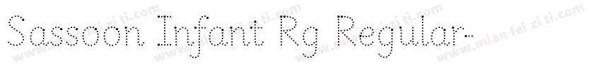 Sassoon Infant Rg Regular字体转换